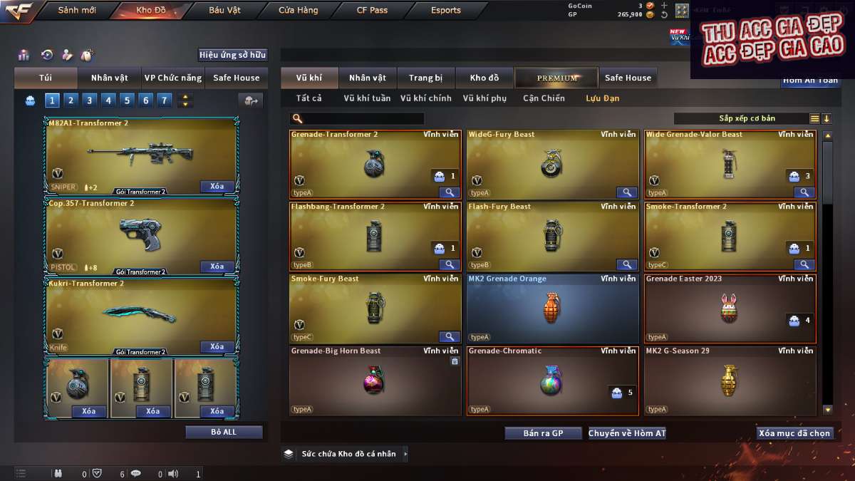 shop acc cf uy tin gia re